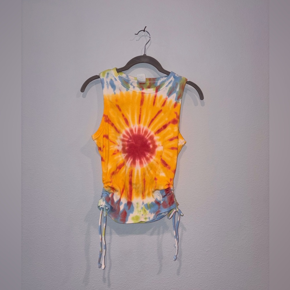No Boundaries Tie-Dye Tank Top - Red, Yellow, Blue